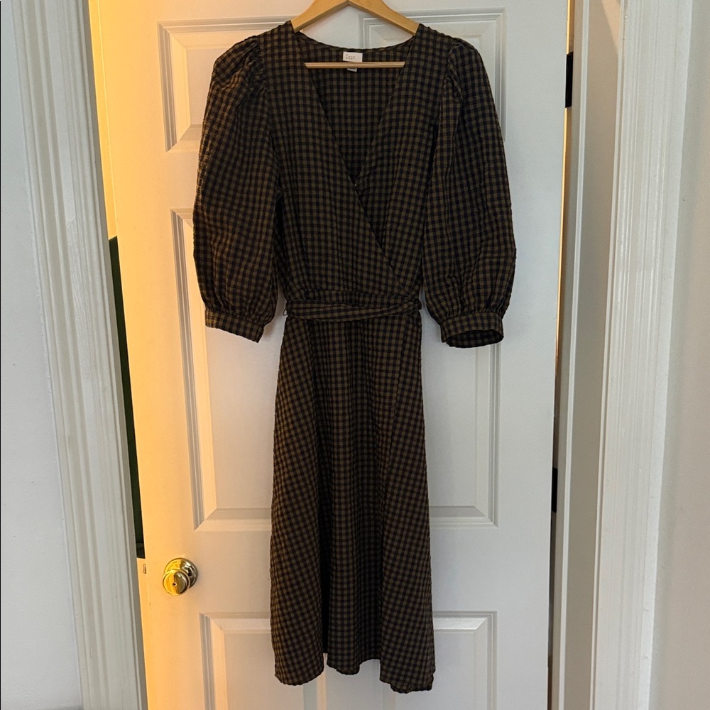 a new day Brown and navy Plaid Dress